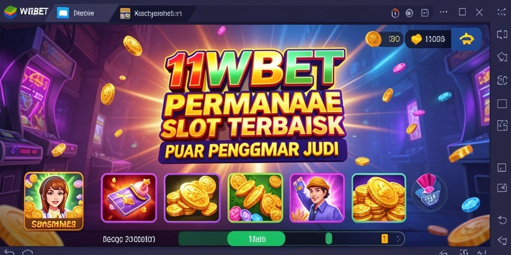 Tampilan utama gameplay Slot 11WBET yang menarik dan menggembirakan.