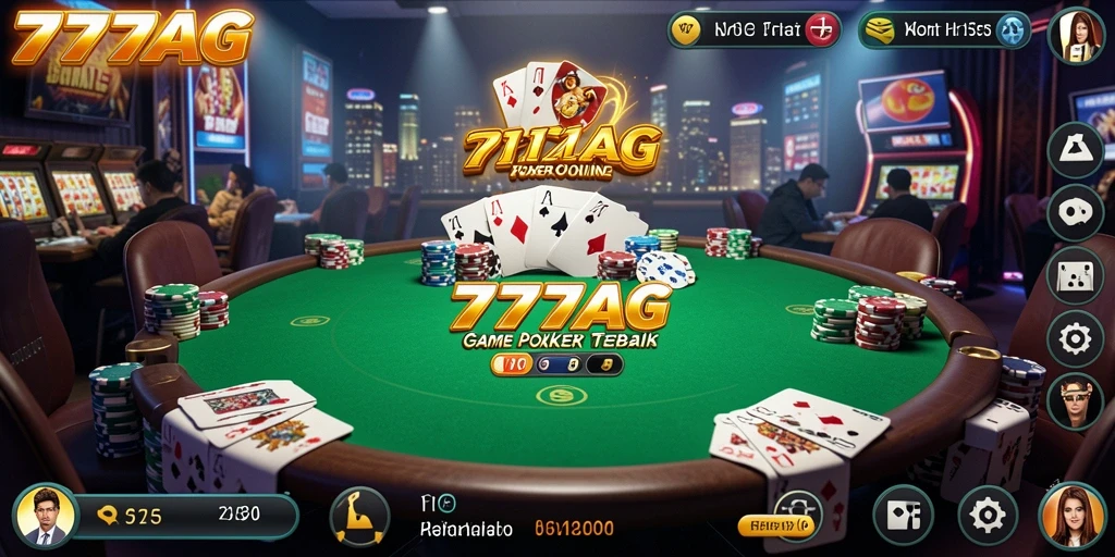 Screenshot gameplay 777AG yang menunjukkan keseruan bermain Poker.