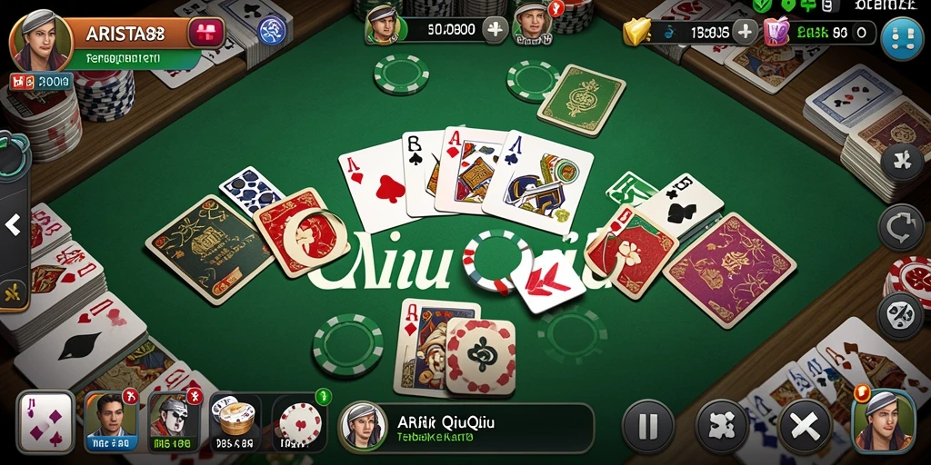 Tampilan gameplay QiuQiu yang mendebarkan dan penuh strategi.