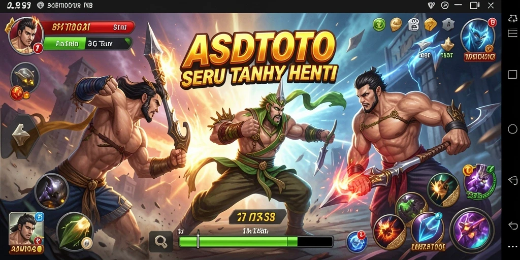 Tampilan seru gameplay ASDTOTO dalam aksi pertarungan.
