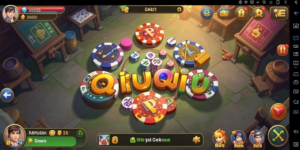 Screenshot gameplay BARU01 dengan tampilan aksi seru QiuQiu.