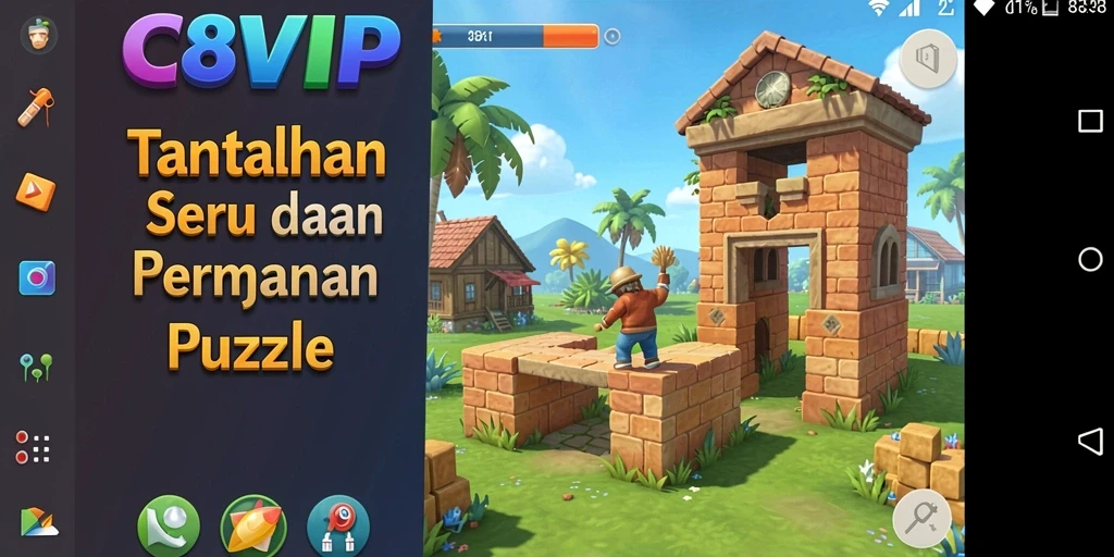 Tampilan gameplay Puzzle C8VIP yang seru dan menantang.