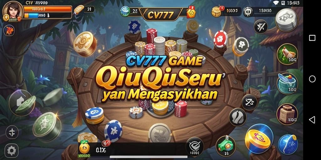 Tampilan screenshot CV777 yang menunjukkan gameplay seru QiuQiu.