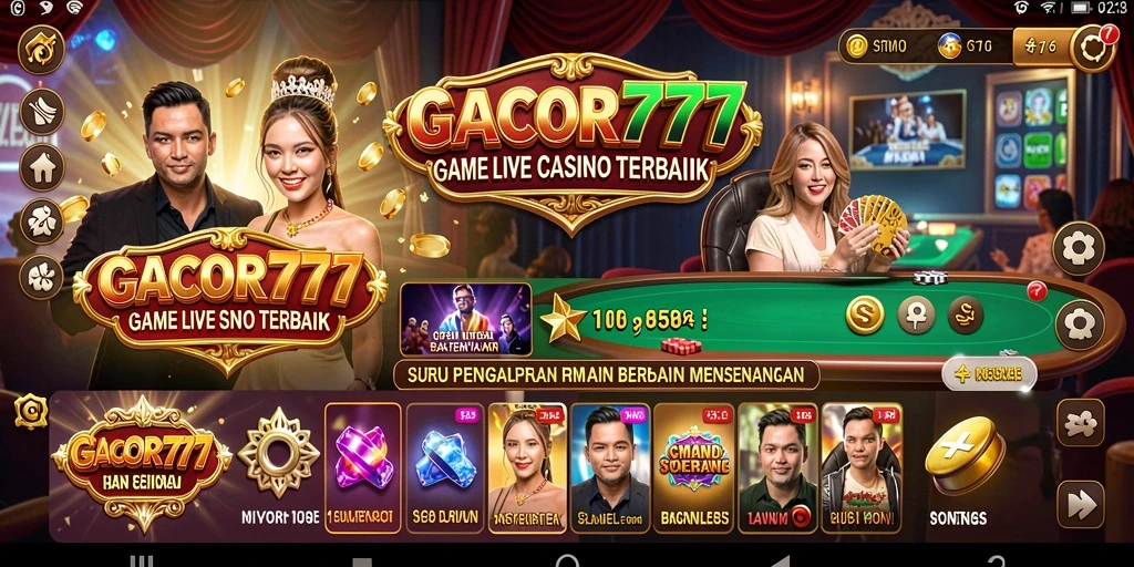 Screenshot GACOR777 menampilkan suasana Live Casino yang mengasyikkan.