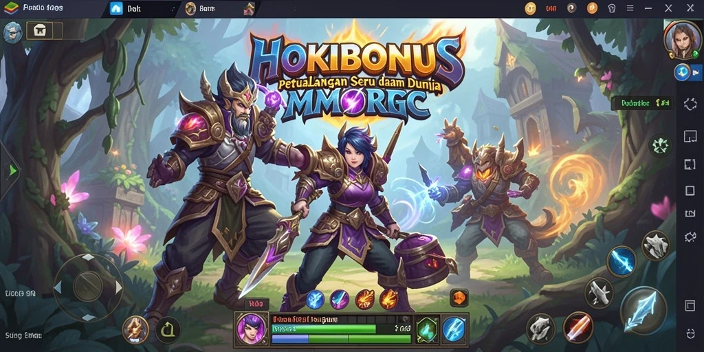 Tangkapan layar menampilkan pertempuran epik dalam HOKIBONUS.