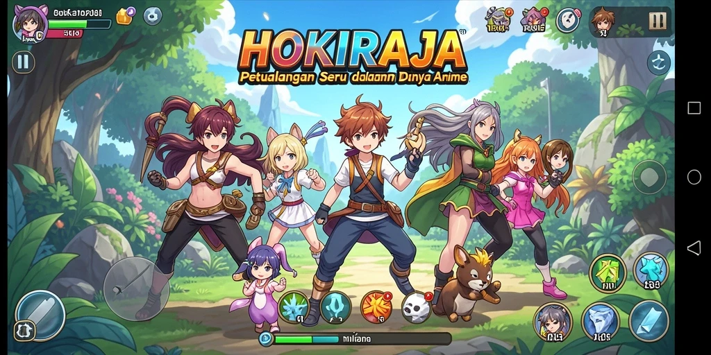 Menampilkan gameplay seru dengan karakter anime favorit.