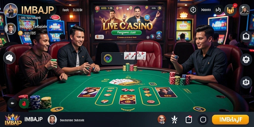 Tampilan gameplay Live Casino yang menegangkan dan interaktif.
