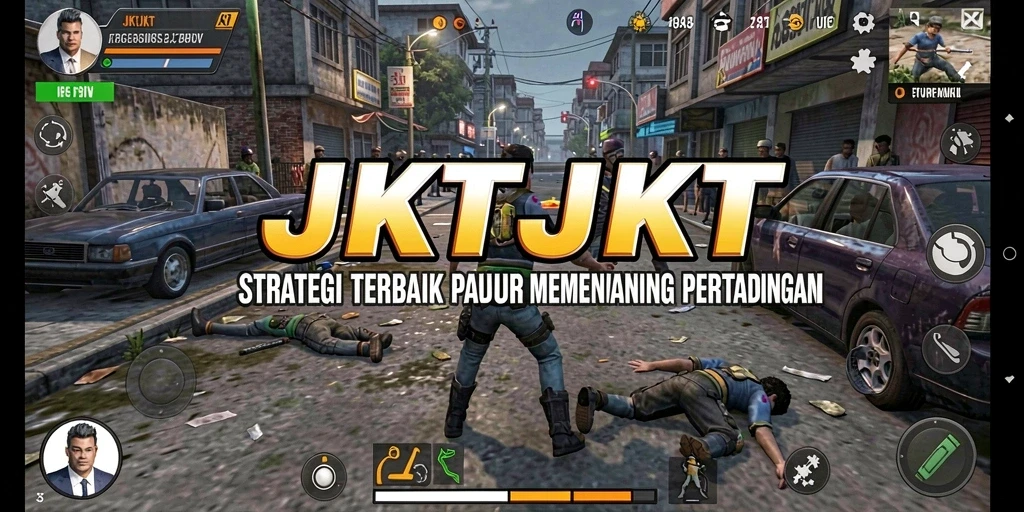 Tampilan gameplay menarik dari JKTJKT saat bertarung dalam strategi.
