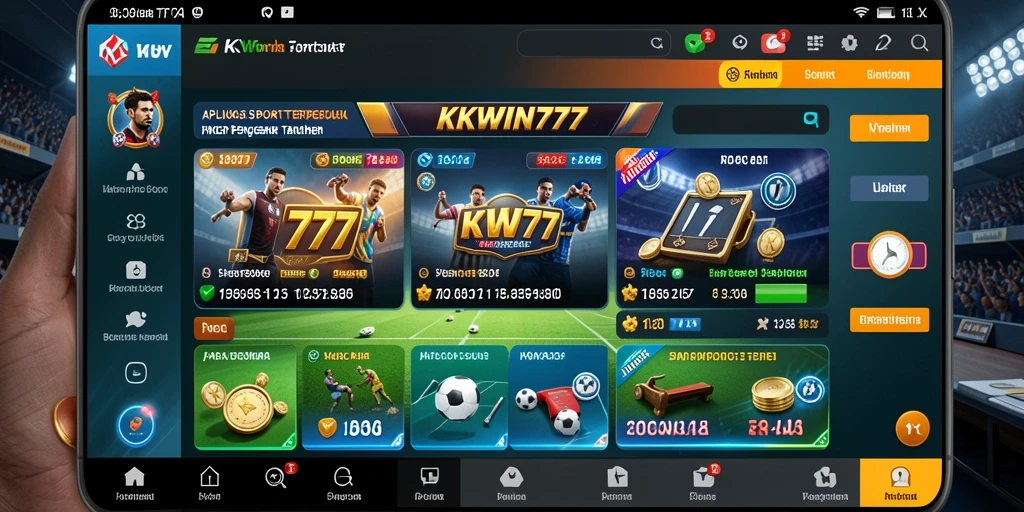 Tampilan gameplay KKWIN777 yang menampilkan taruhan olahraga secara langsung.