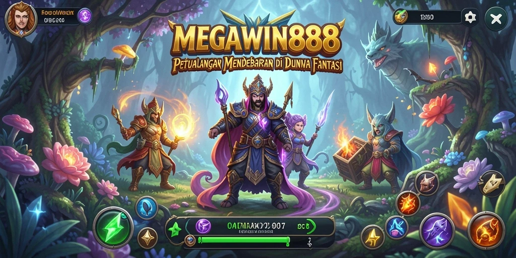 Tampilan gameplay MEGAWIN888 yang menakjubkan dan penuh aksi petualangan.