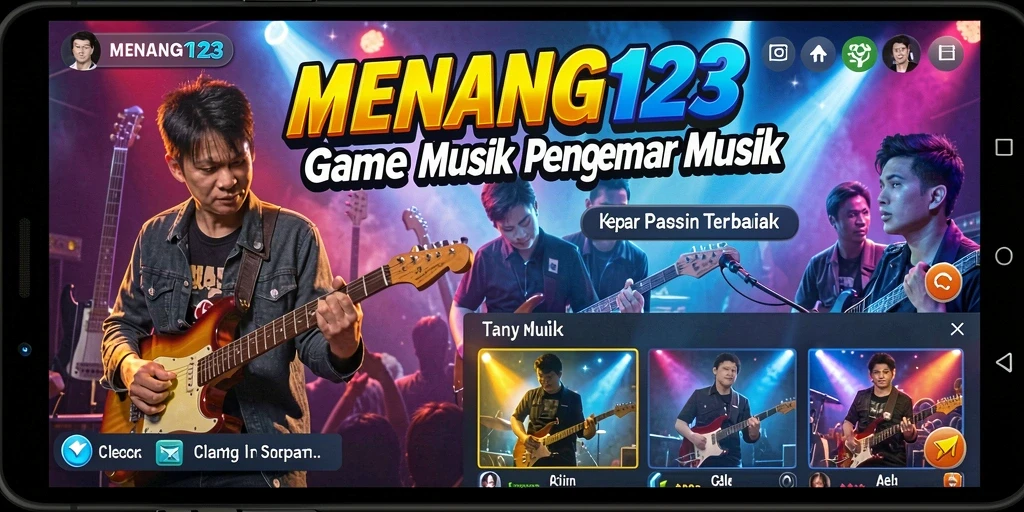 Screenshot permainan MENANG123 menampilkan aksi musik yang seru dan menarik.