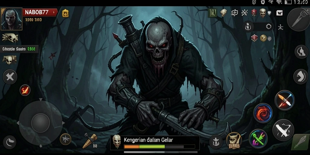Tampilan gameplay menakutkan dan mendebarkan di NABOB77.