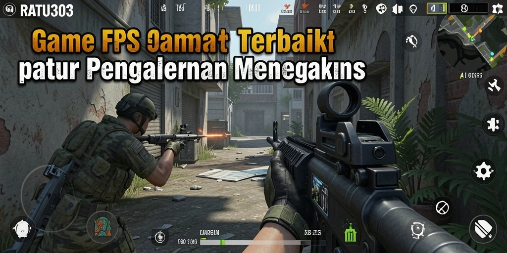 Screenshot gameplay RATU303 dengan aksi tembak-menembak yang seru.