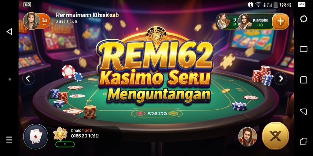 Tampilan gameplay Kasino yang mendebarkan di REMI62.