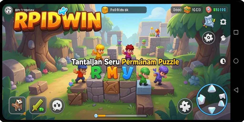 Tampilan gameplay seru dari RPIDWIN saat menyelesaikan puzzle.
