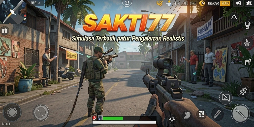 Screenshot utama SAKTI77 menampilkan gameplay simulasi yang realistis.