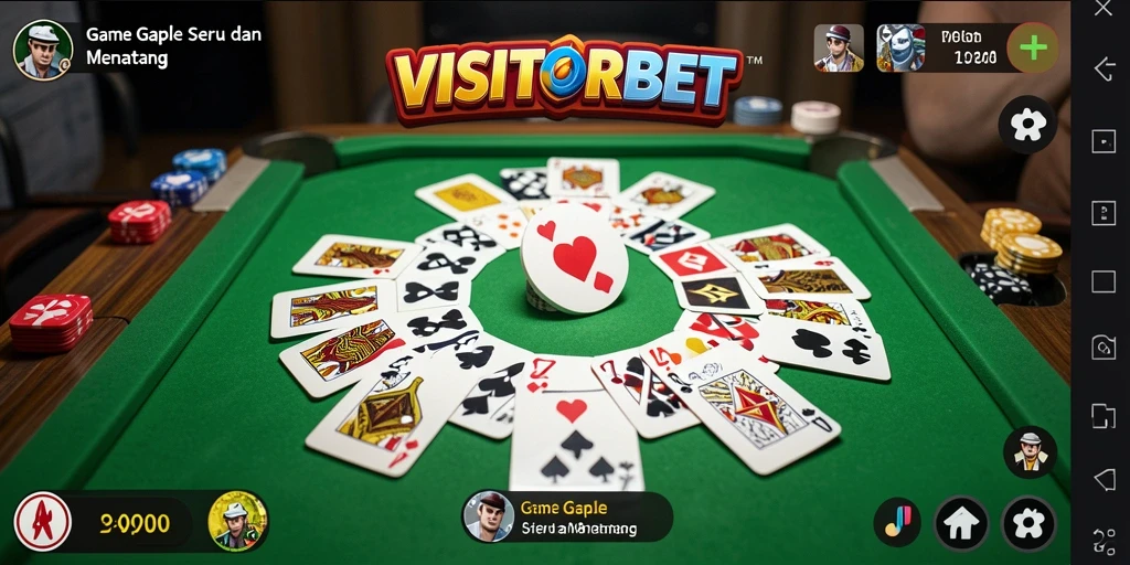 Gambaran menarik gameplay Gaple di VISITORBET.