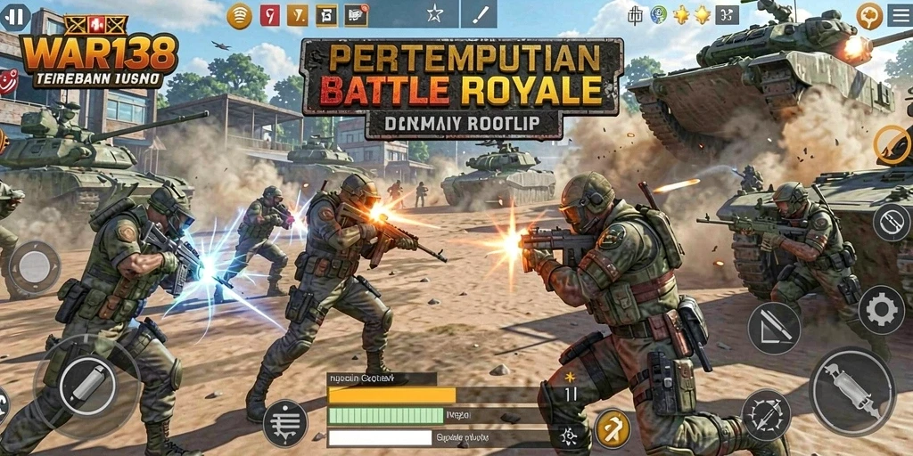 Tampilan aksi seru dalam gameplay <strong>WAR138</strong> yang menegangkan.