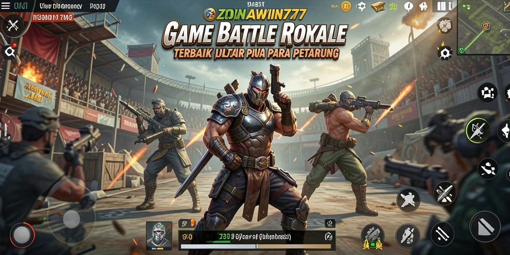Tampilan menegangkan gameplay Battle Royale ZONAWIN777.